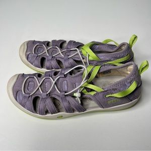 Keen Moxie Big Kids Sport Sandal Water Shoes Size 4 Purple Green
